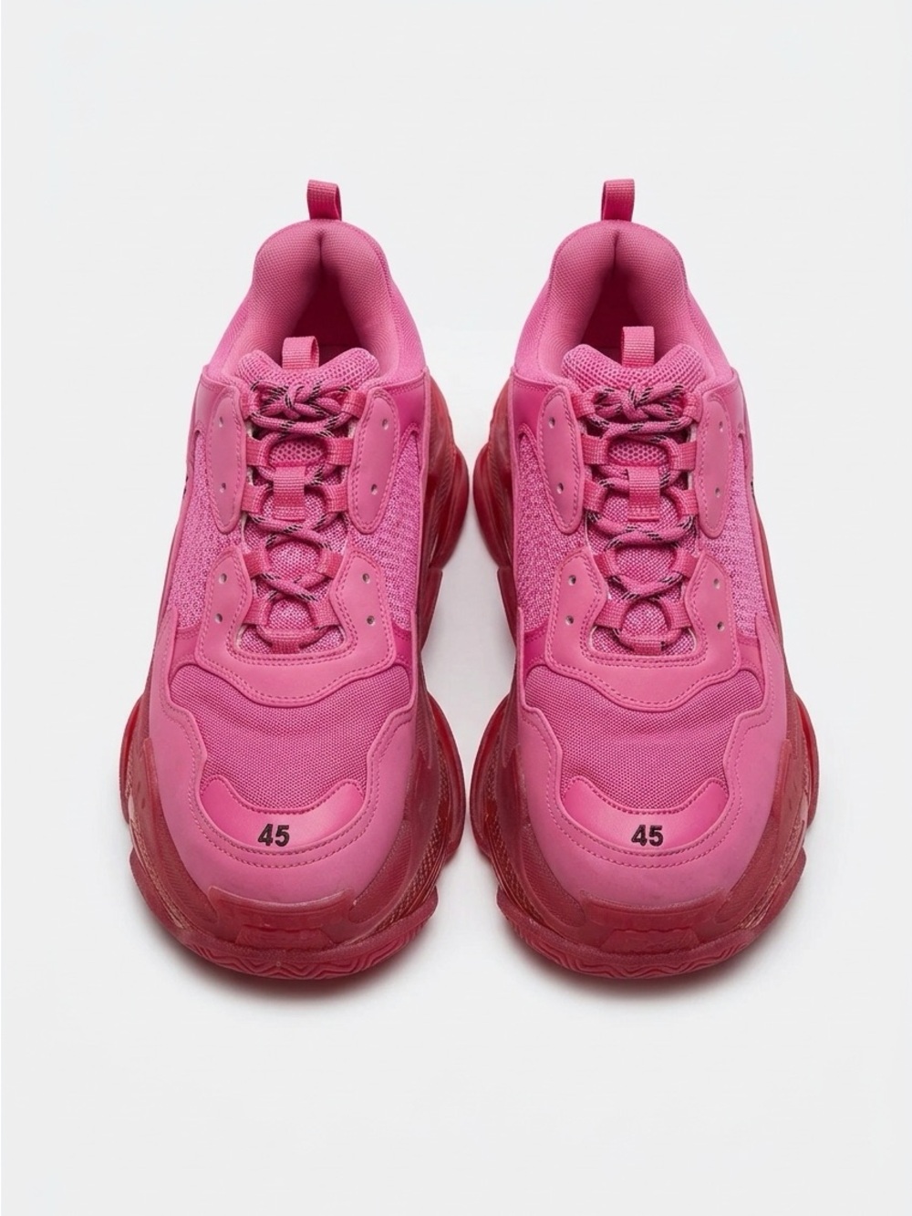 Balenciaga Triple S Chunky Bright Pink Sneakers